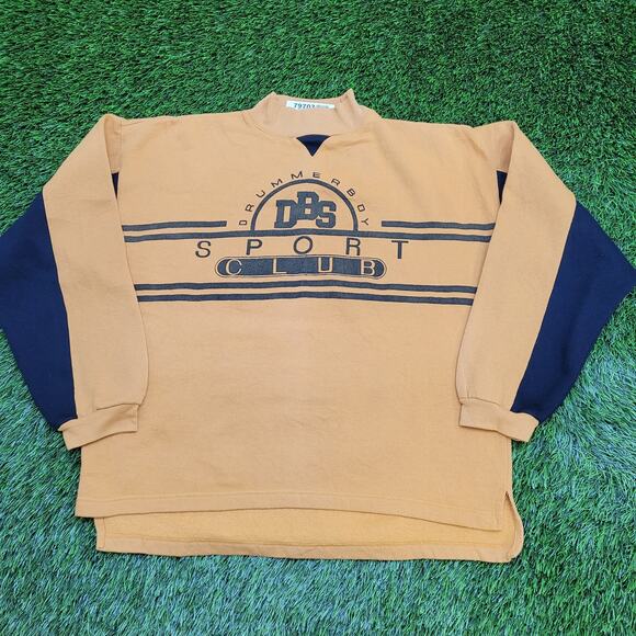 Vintage Drummer-Boy Sport Club Sweatshirt M/L 23x25 Baggy - Picture 1 of 14